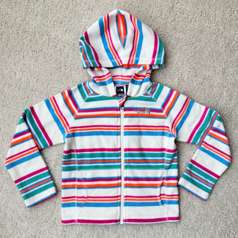 The North Face Multicolor Neon Striped Fleece Jacket